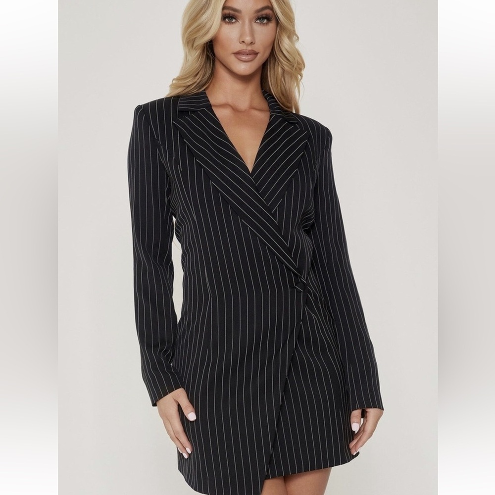 Meshki Oversized Pinstripe Blazer Dress Size XS
